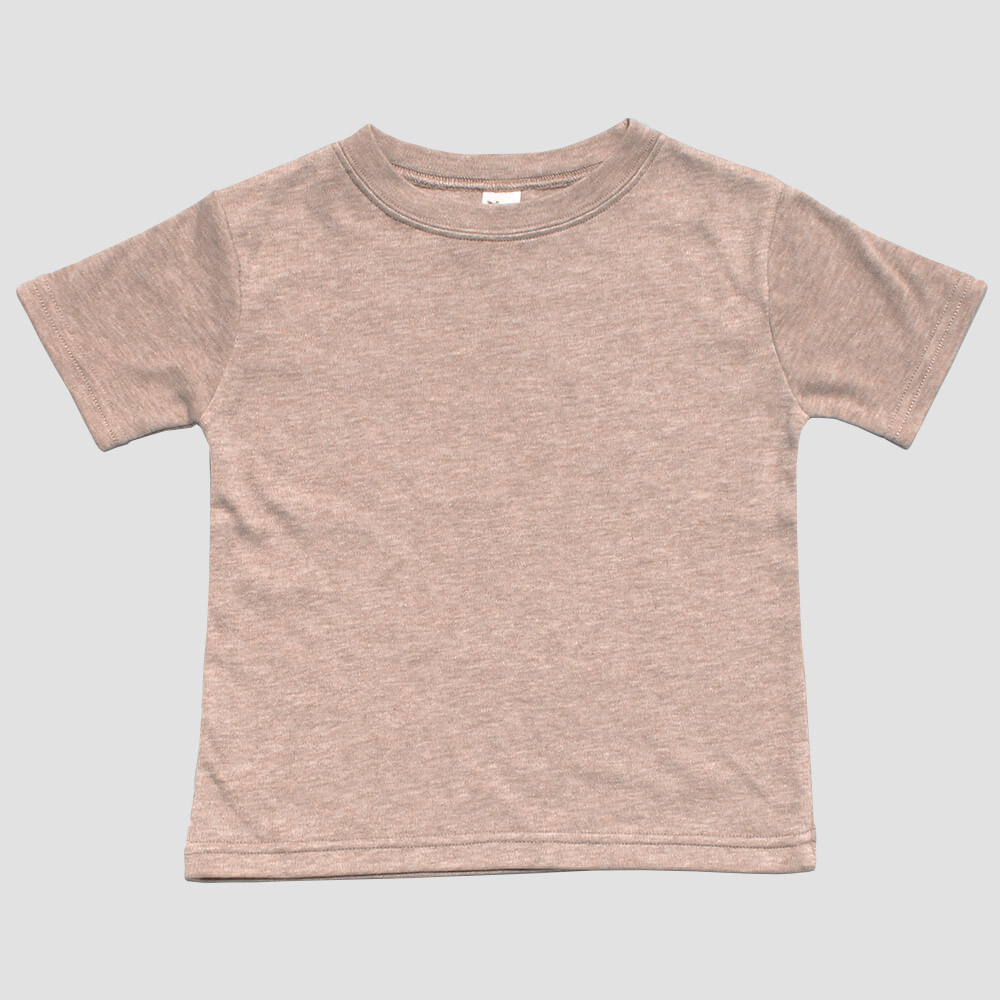 Luxe Toddler Short Sleeve Crew Neck T-Shirts - Polyester Cotton