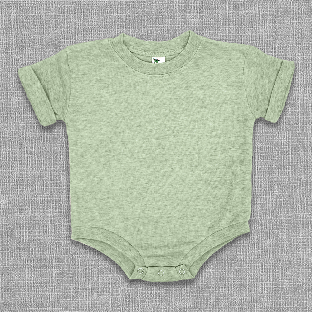 Luxe Rolled Short Sleeve Baby Bubble Rompers - Polyester-Cotton Blend