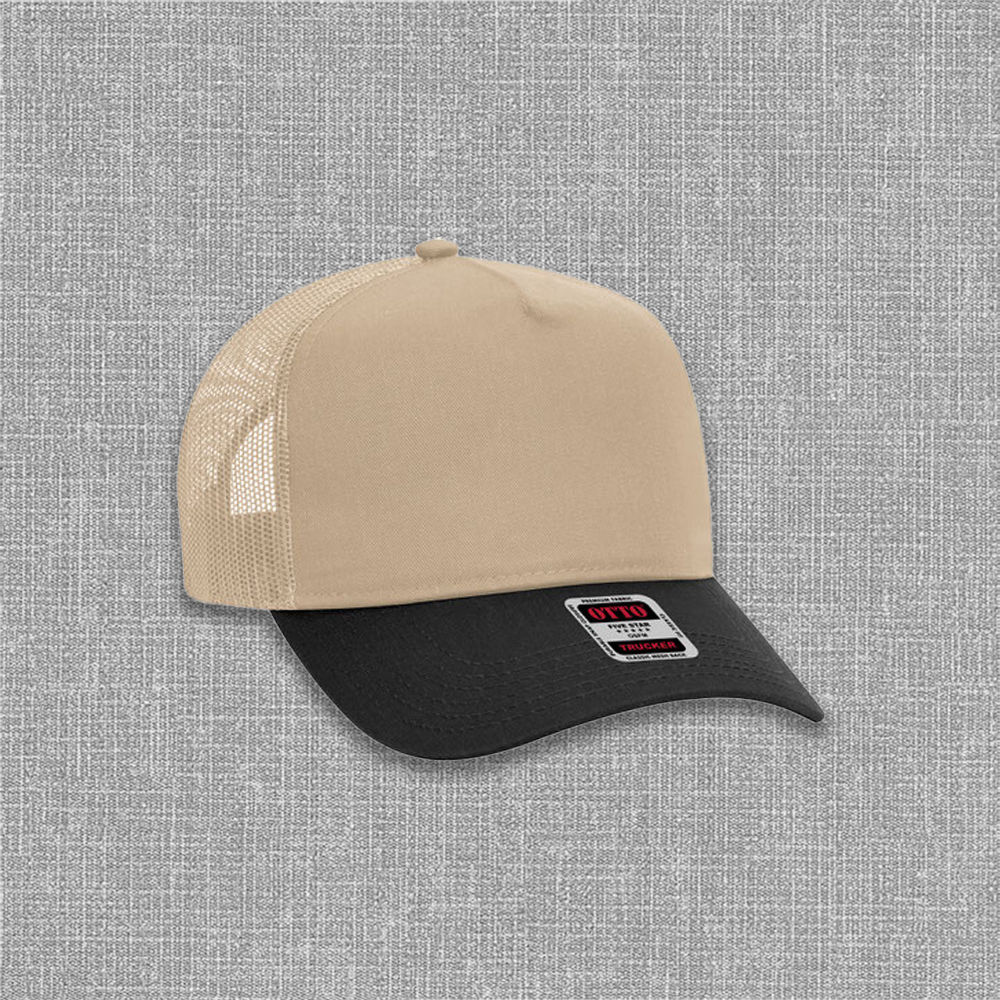 OTTO CAP 5 Panel Mid Profile Mesh Back Trucker Hat